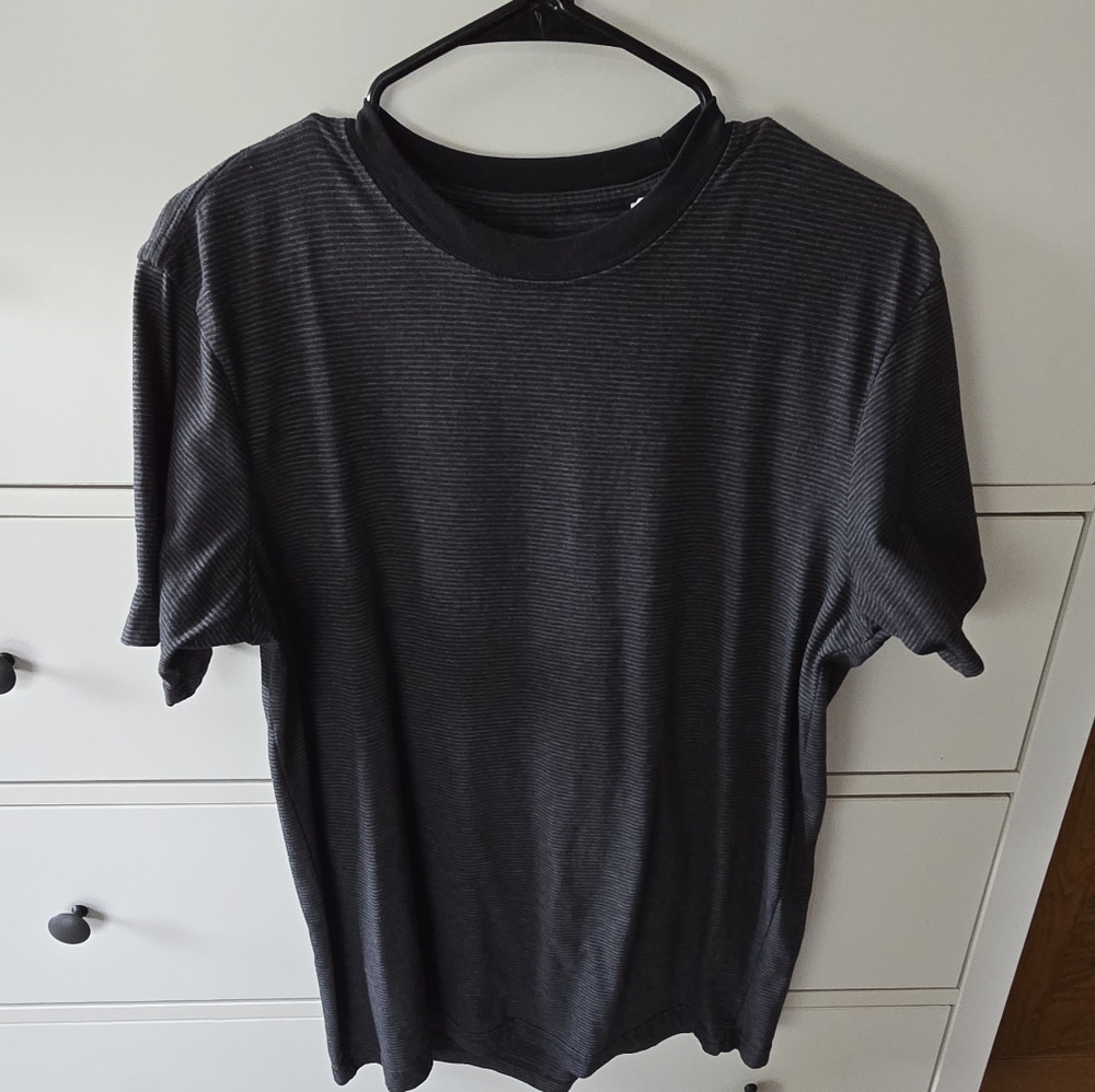 Prana Men's Charcoal Striped Tee
